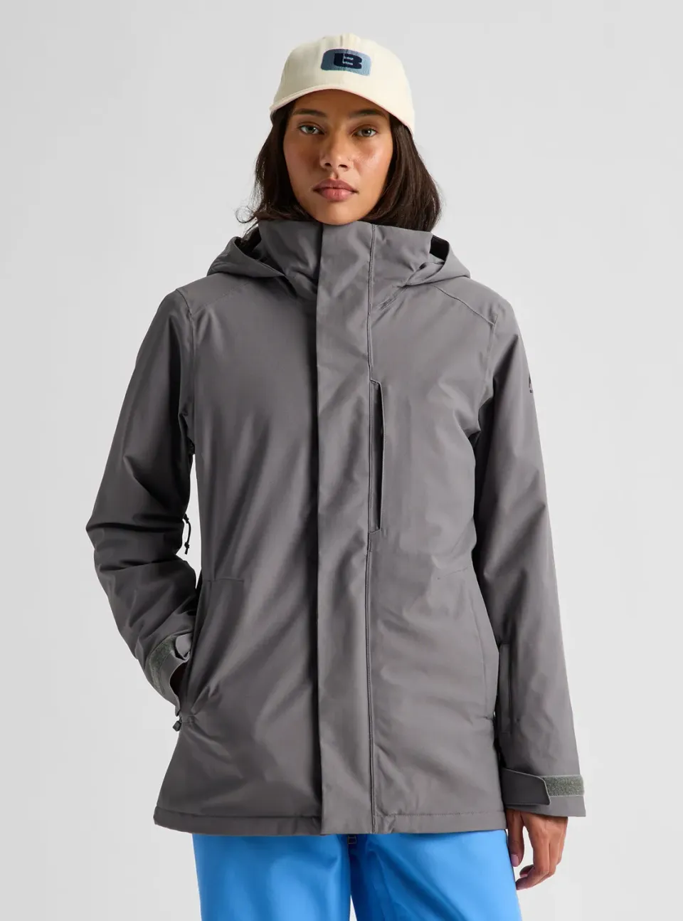 Burton Ridge 2L isolerad skidjacka dam Gotham Gray