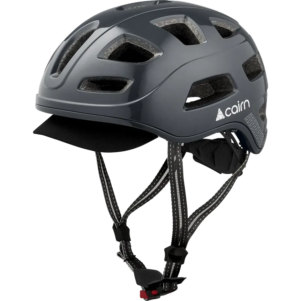 Cairn Quartz cykelhjälm shiny shadow LED