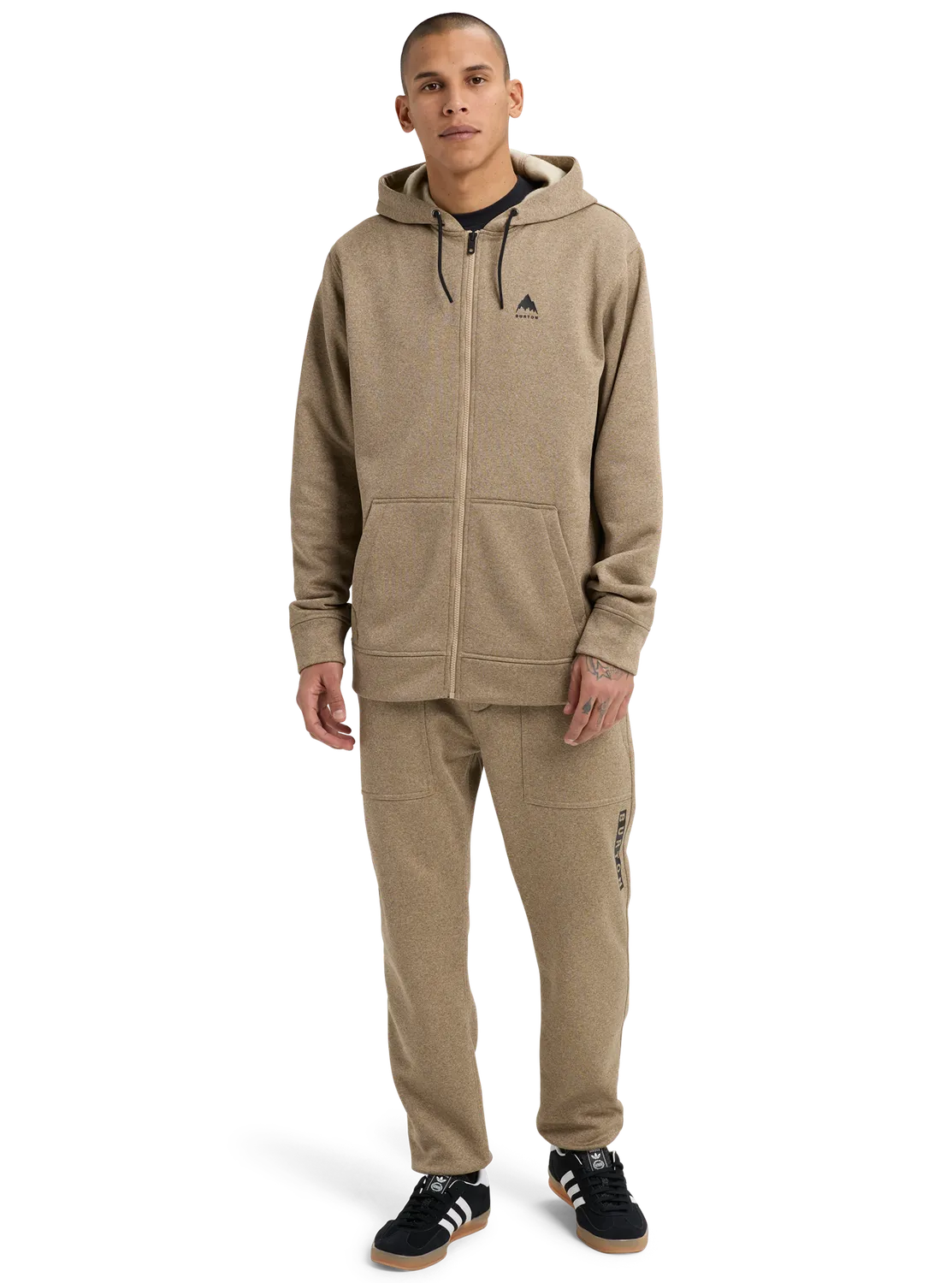 Burton Oak huvtröja herr Soft Sage full-zip varm