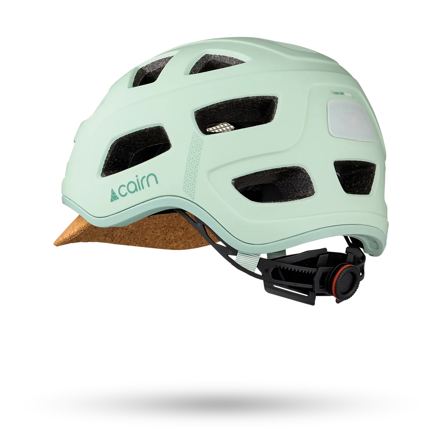 Cairn Quartz Mat Jade cykelhjälm grön LED