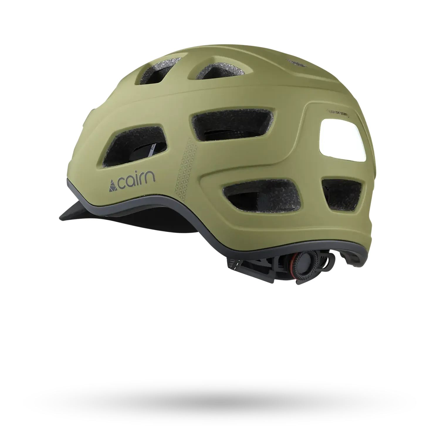 Cairn Quartz cykelhjälm matte olive med lampa
