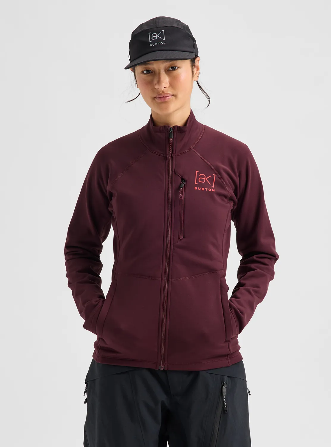 Burton [ak] Baker Stretch fleecejacka dam Rum Raisin fleece
