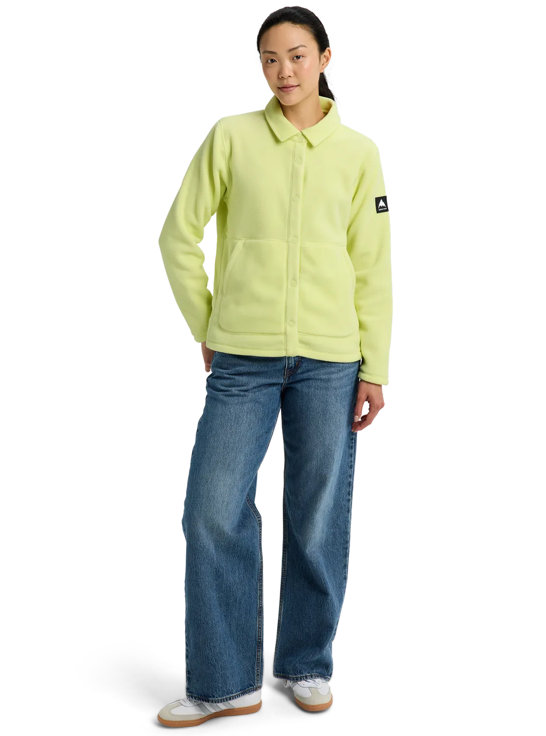 Burton Cinder Fleece snapshirt True Black dam