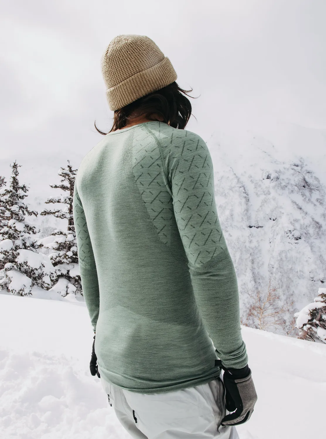 Burton [ak] Slokar underställströja Hedge Green merino