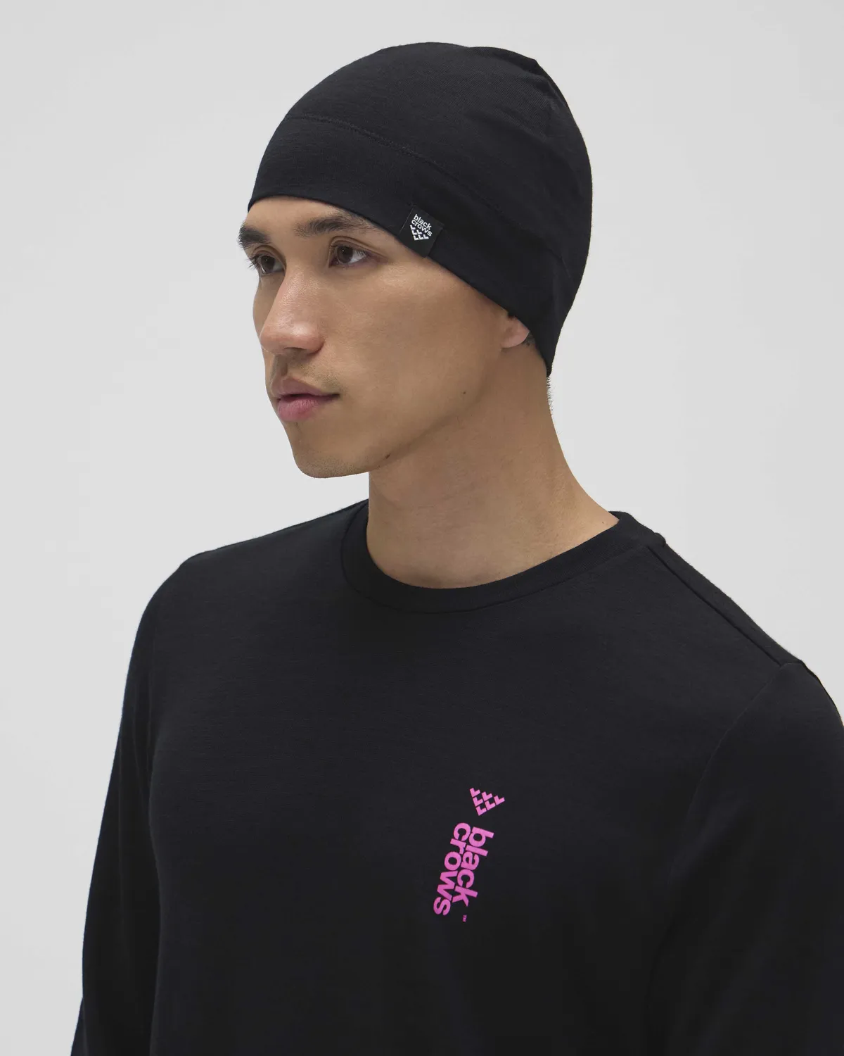 Black Crows Helmet Friendly Merino mössa svart hjälmanpassad