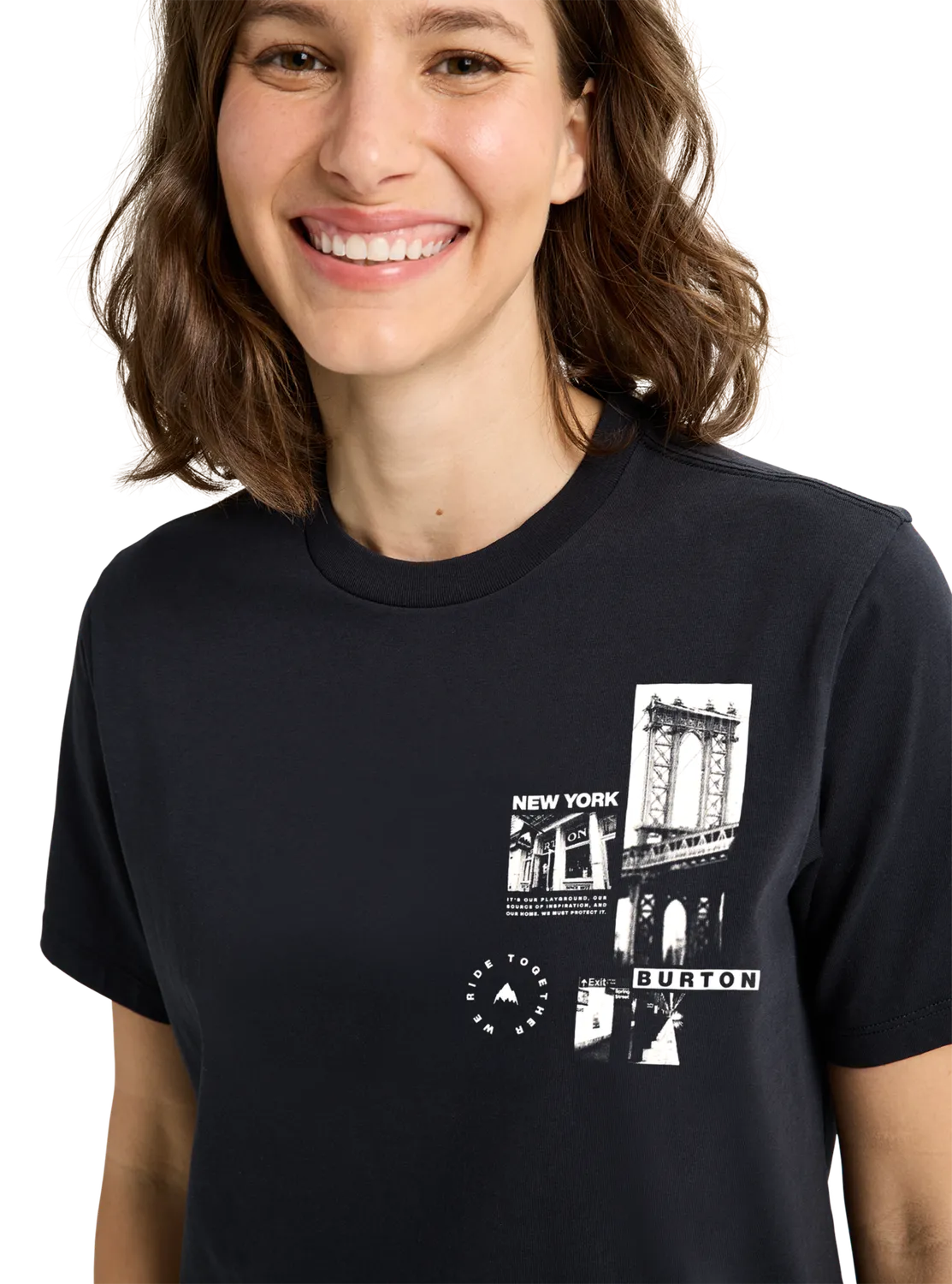 Burton NYC Short Sleeve T-shirt True Black ekologisk bomull