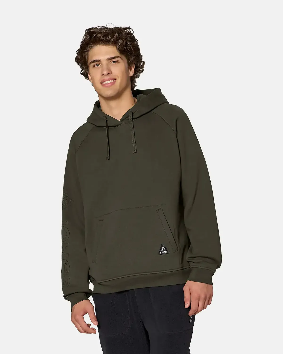 Jones Truckee hoodie herr svart ekologisk bomull