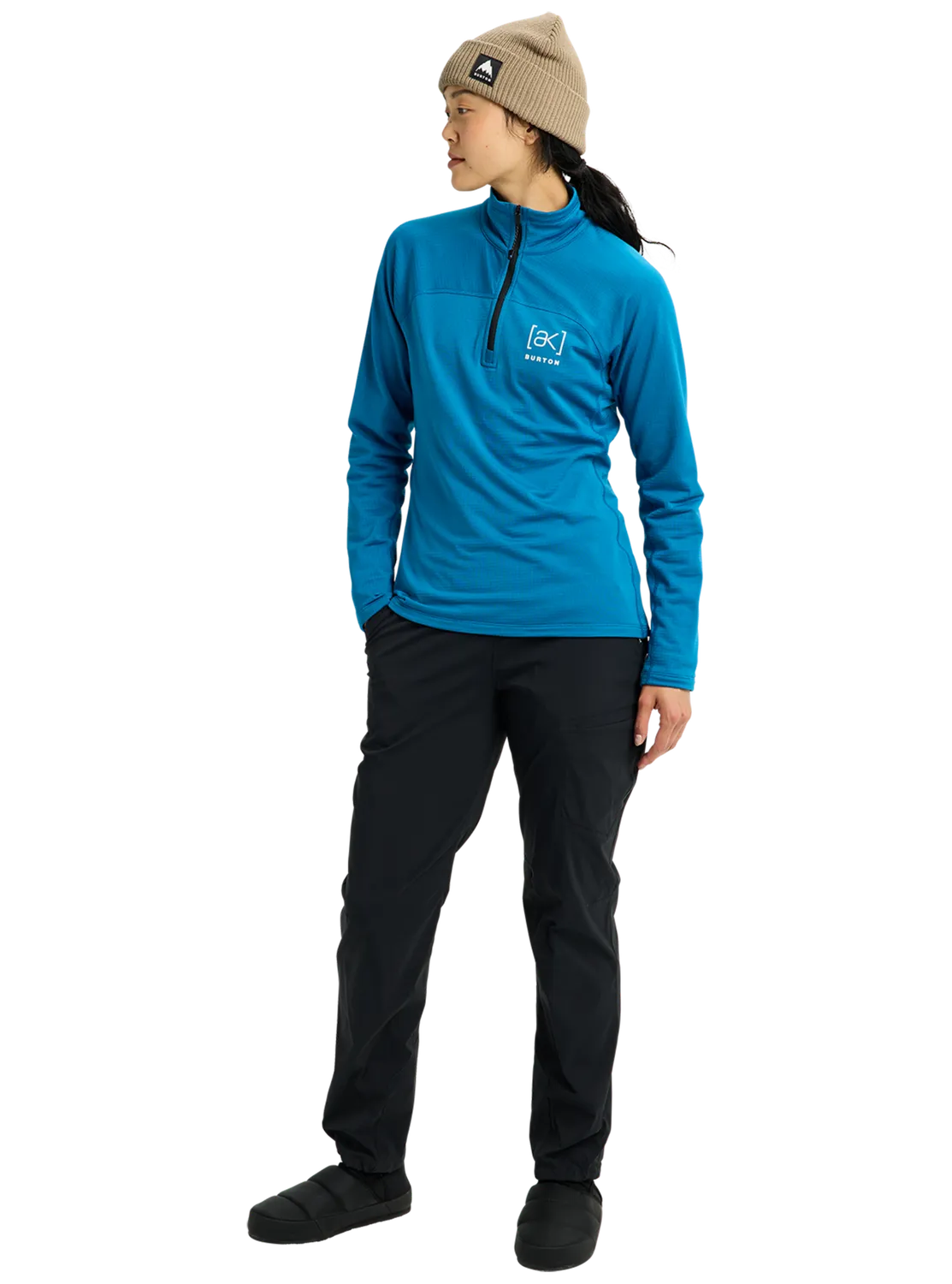 Burton [ak] Helium Grid fleece dam Blue Teal andas