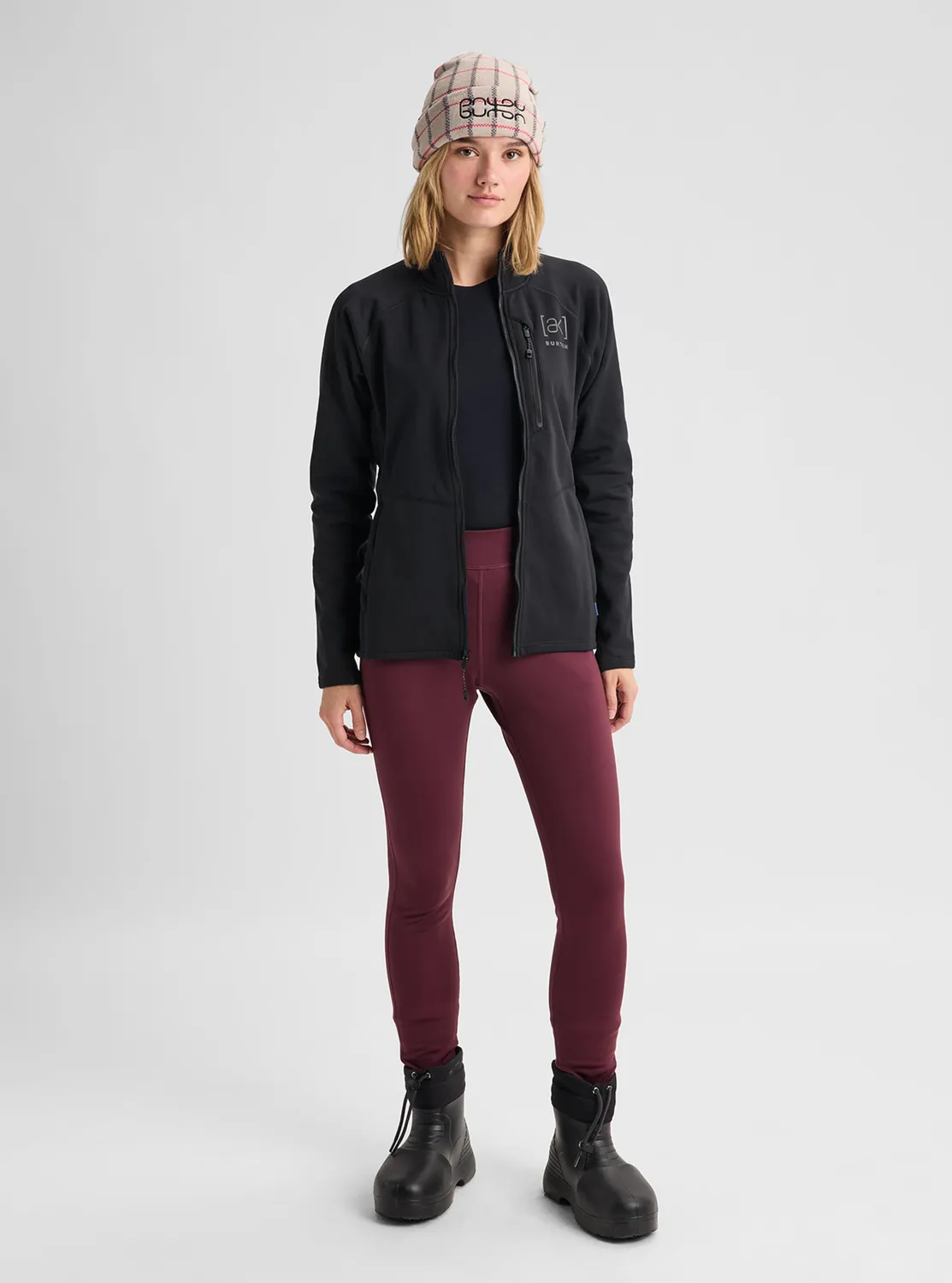 Burton [ak] Baker Stretch fleecejacka dam Rum Raisin fleece