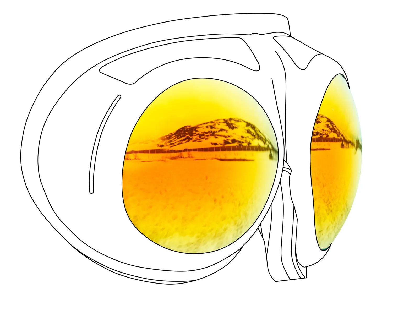 Rovfluga Spare Lenses reservlins grå ML orange