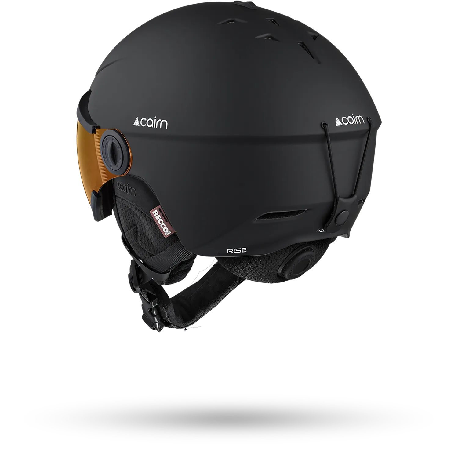 Cairn Rise Photochromic Pure Mat Black skidhjälm visir