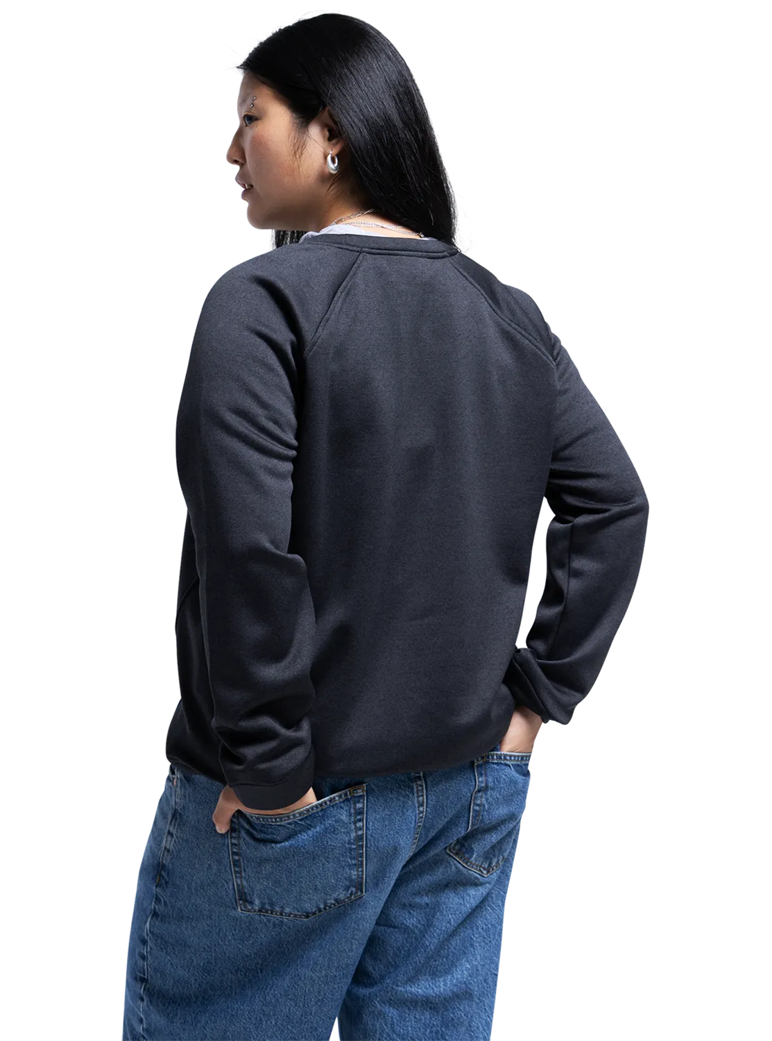 Burton Oak crewneck fleecetröja dam true black mjuk