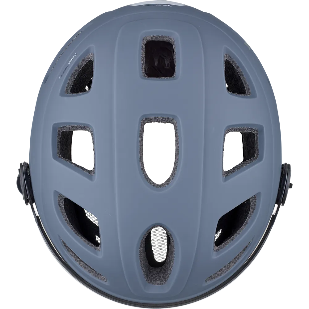 Cairn Quartz Visor LED USB cykelhjälm grey visir
