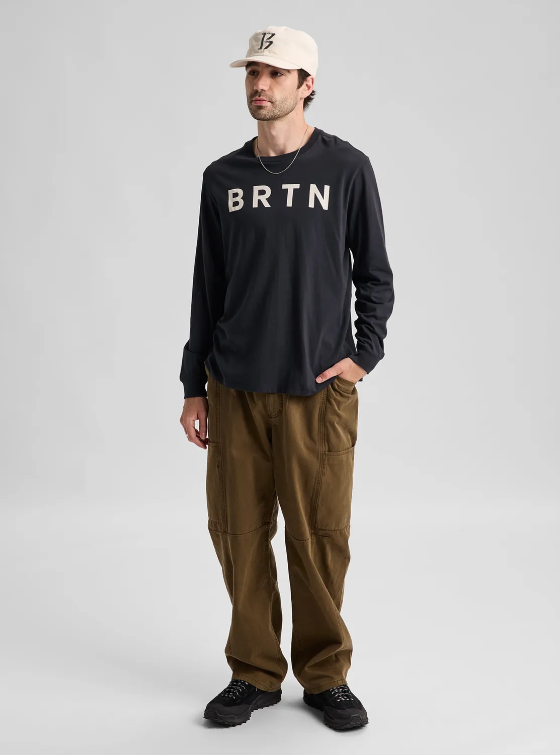 Burton BRTN långärmad t-shirt True Black ekologisk bomull