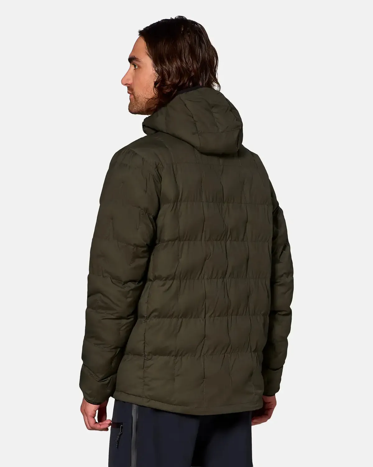 Jones Dark Start Stretch Hooded Jacka Herr Midnight Green isolerande