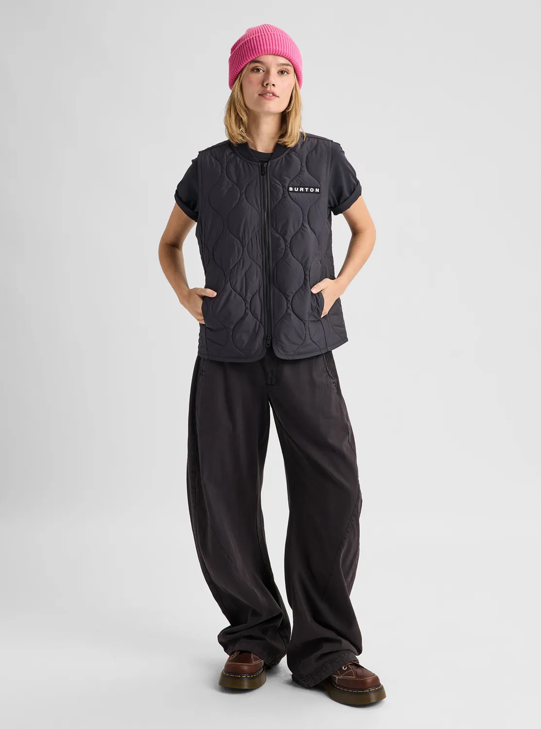 Burton Quilted Synthetic pufferväst dam True Black lätt