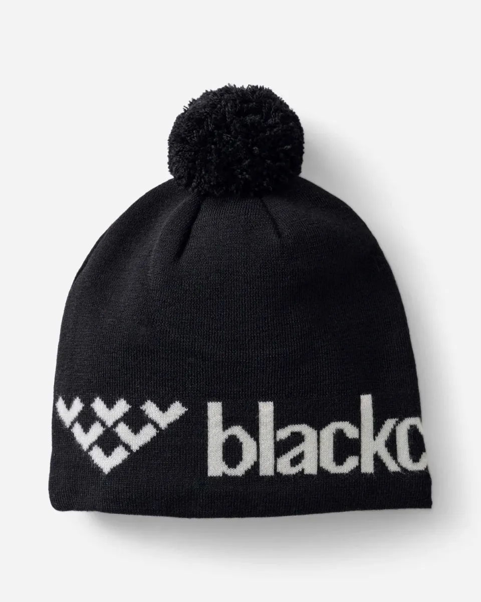 Black Crows Nooa Pom Beanie mössa svart merinoull