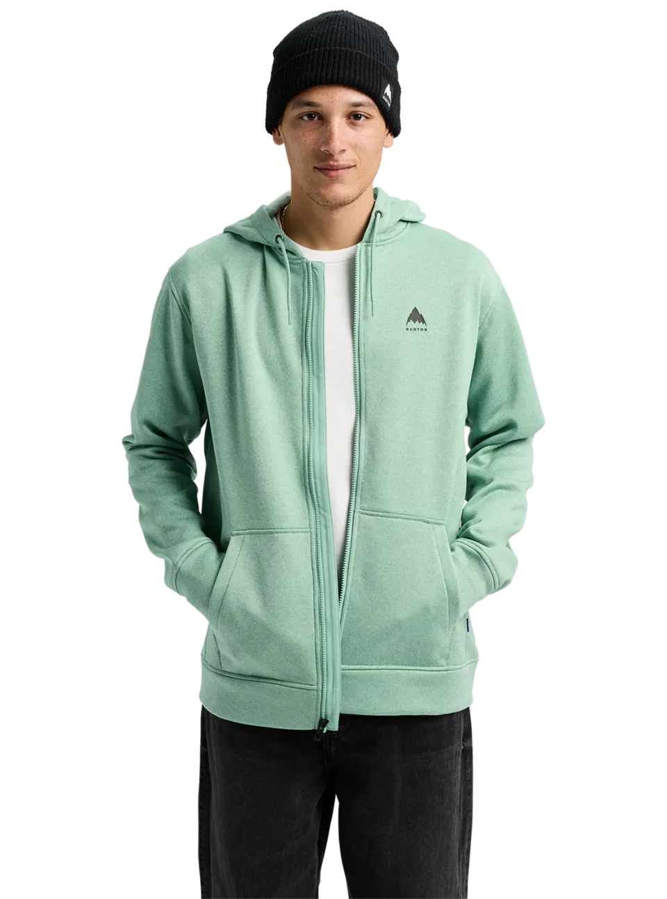 Burton Oak huvtröja herr Soft Sage full-zip varm