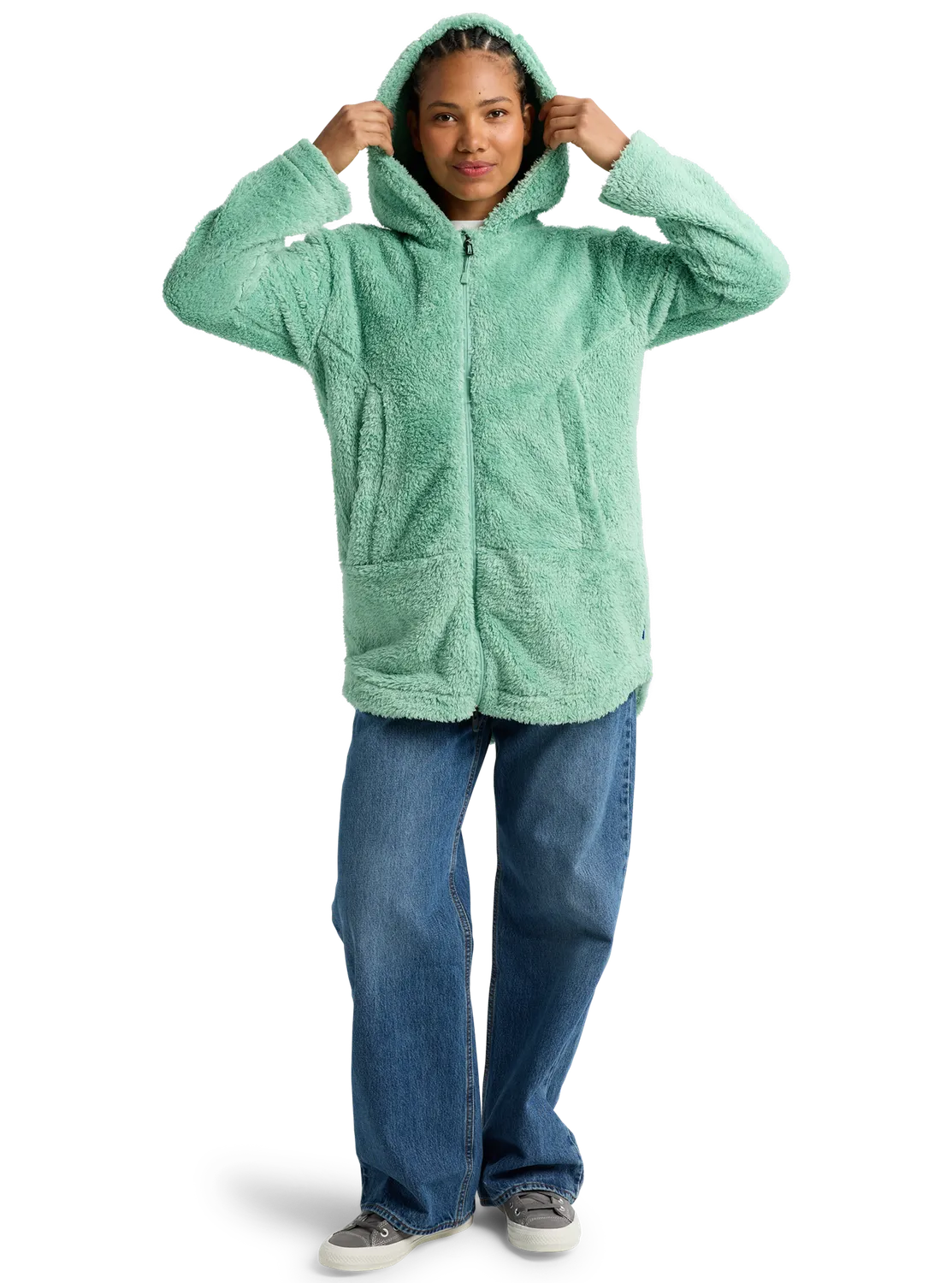 Burton Minxy Hi-Loft Full-Zip fleece Soft Sage dam