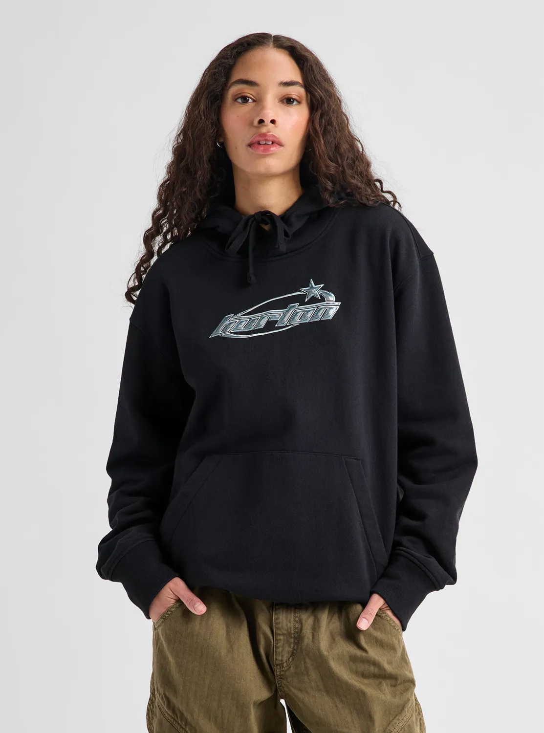 Burton Blossom 27 hoodie True Black ekologisk bomull