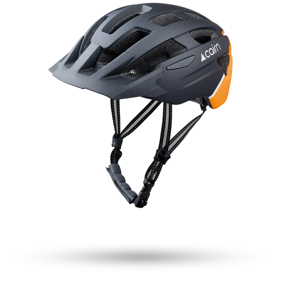 Cairn Prism XTR II cykelhjälm mat black neon orange ventilerad