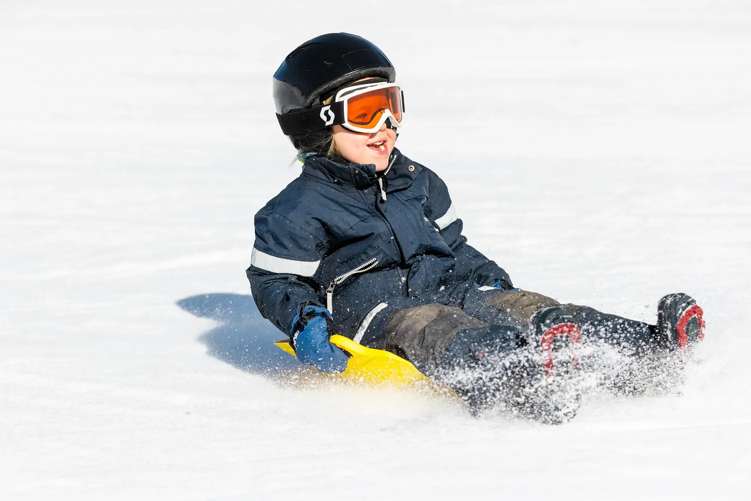 OneFoot Snowbum pulka gul stöd för lår