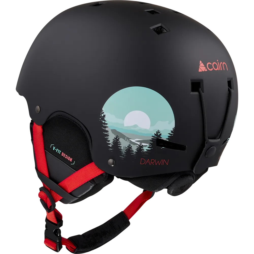 Cairn Darwin J Mat Black Ride barnhjälm skidor cykel