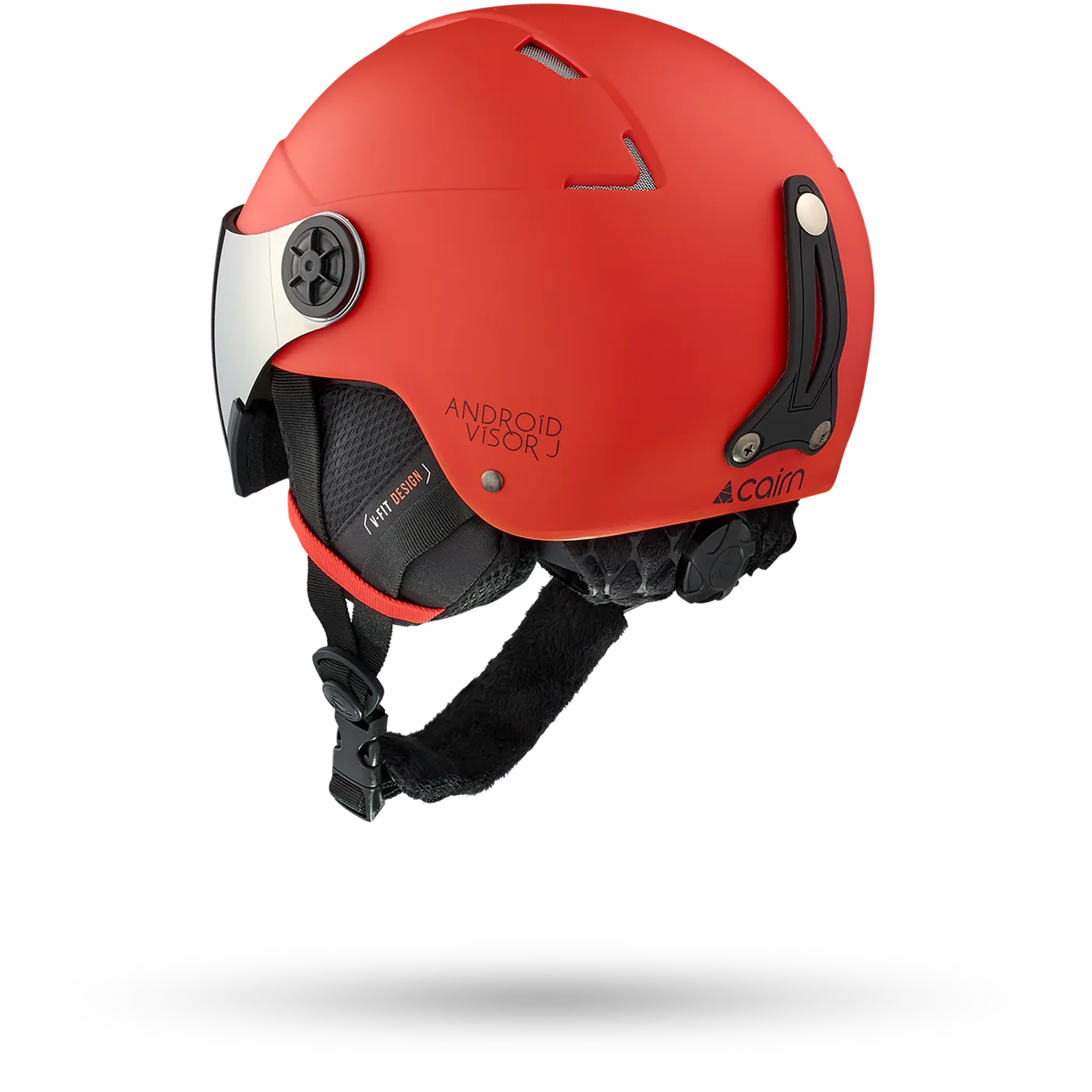 Cairn Android Visor J skidhjälm junior mat bright red visir