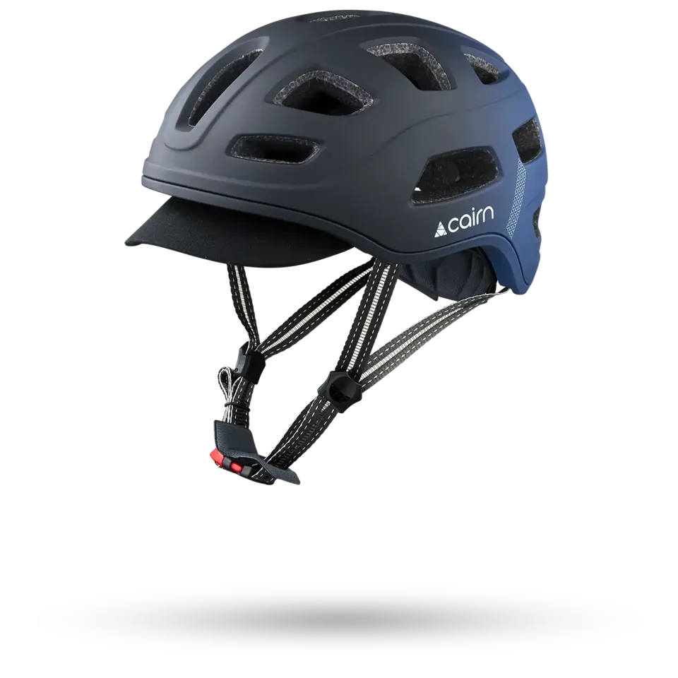 Cairn Quartz Mat cykelhjälm night black stad LED