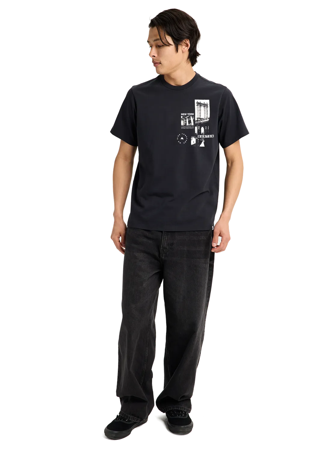 Burton NYC Short Sleeve T-shirt True Black ekologisk bomull