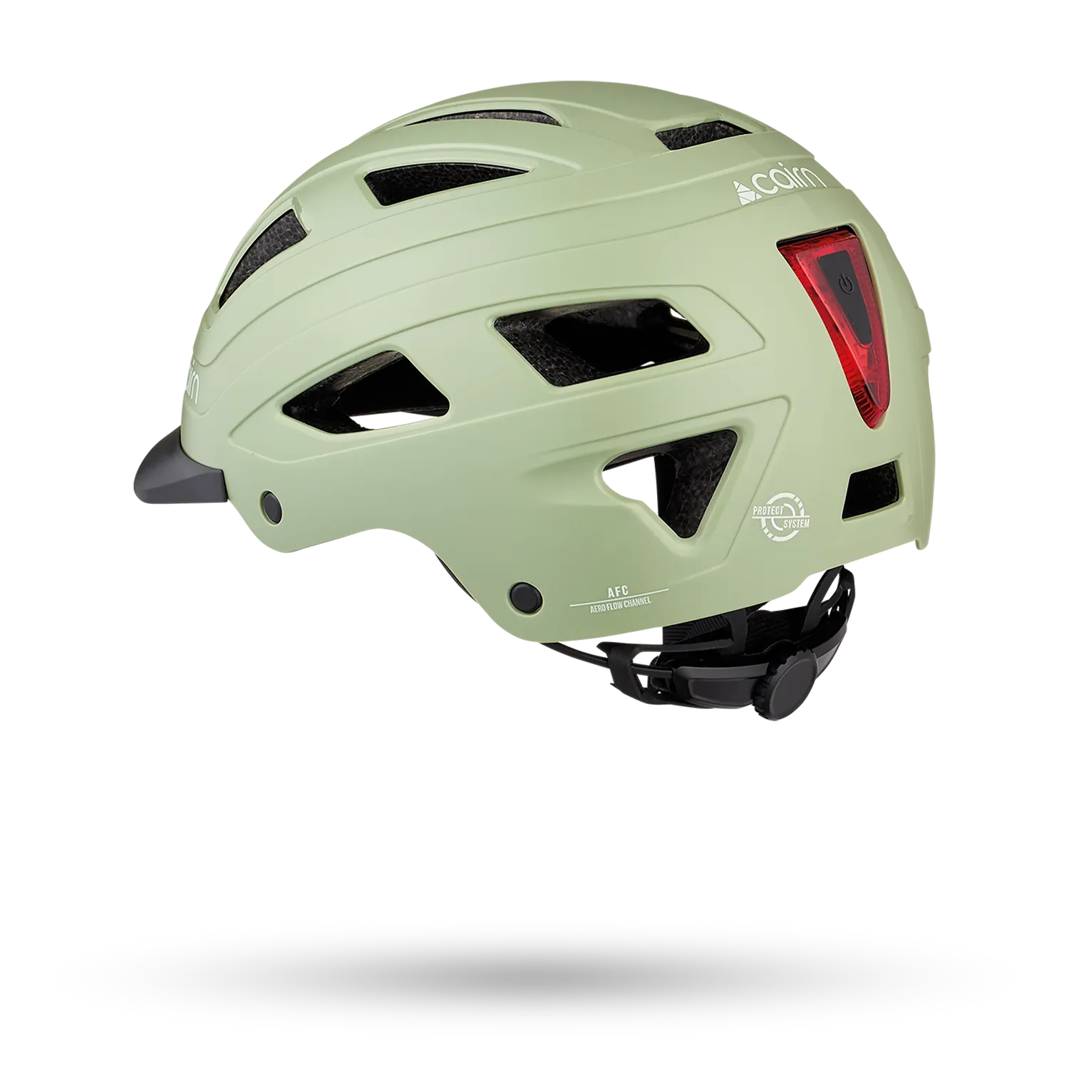 Cairn Clarke cykelhjälm khaki med lampa