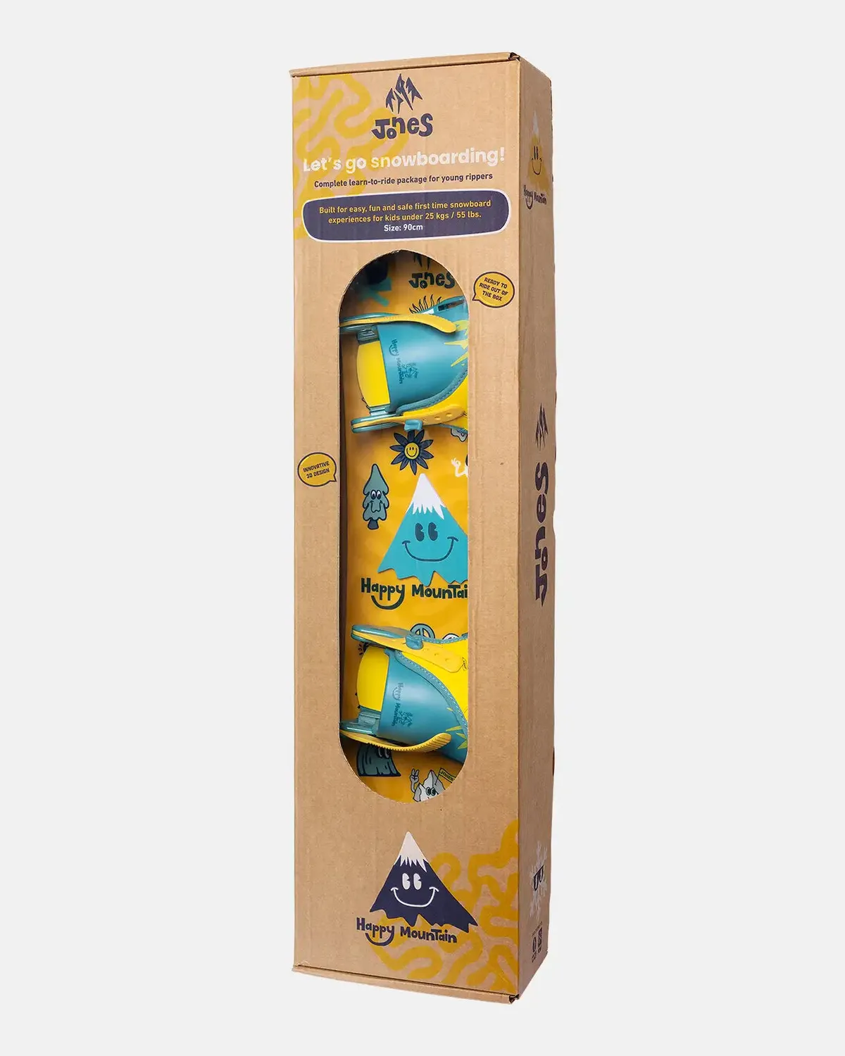 Jones Happy Mountain snowboard 90 paket barn nybörjare