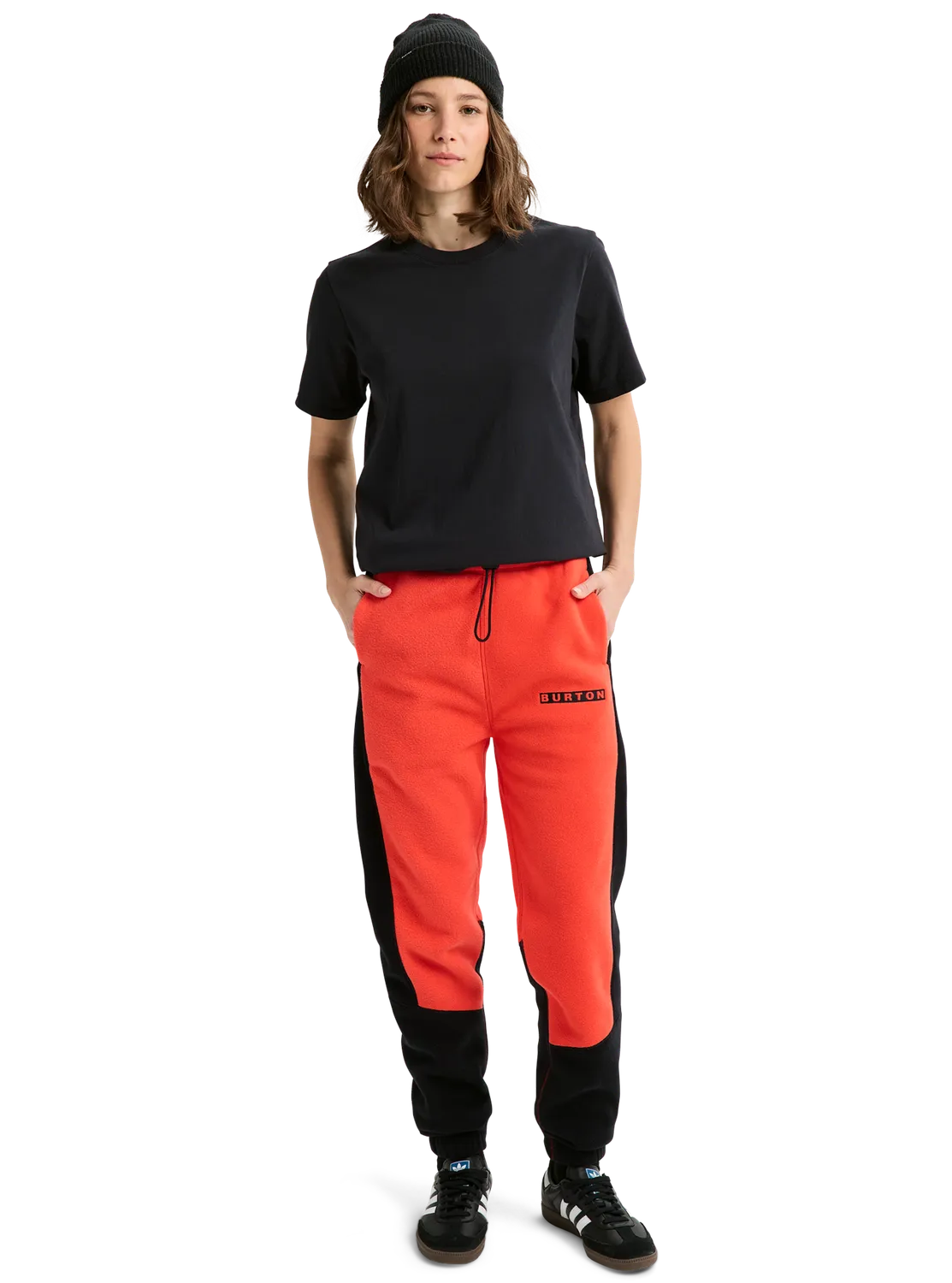 Burton Cinder fleecebyxa Fiesta Red True Black M