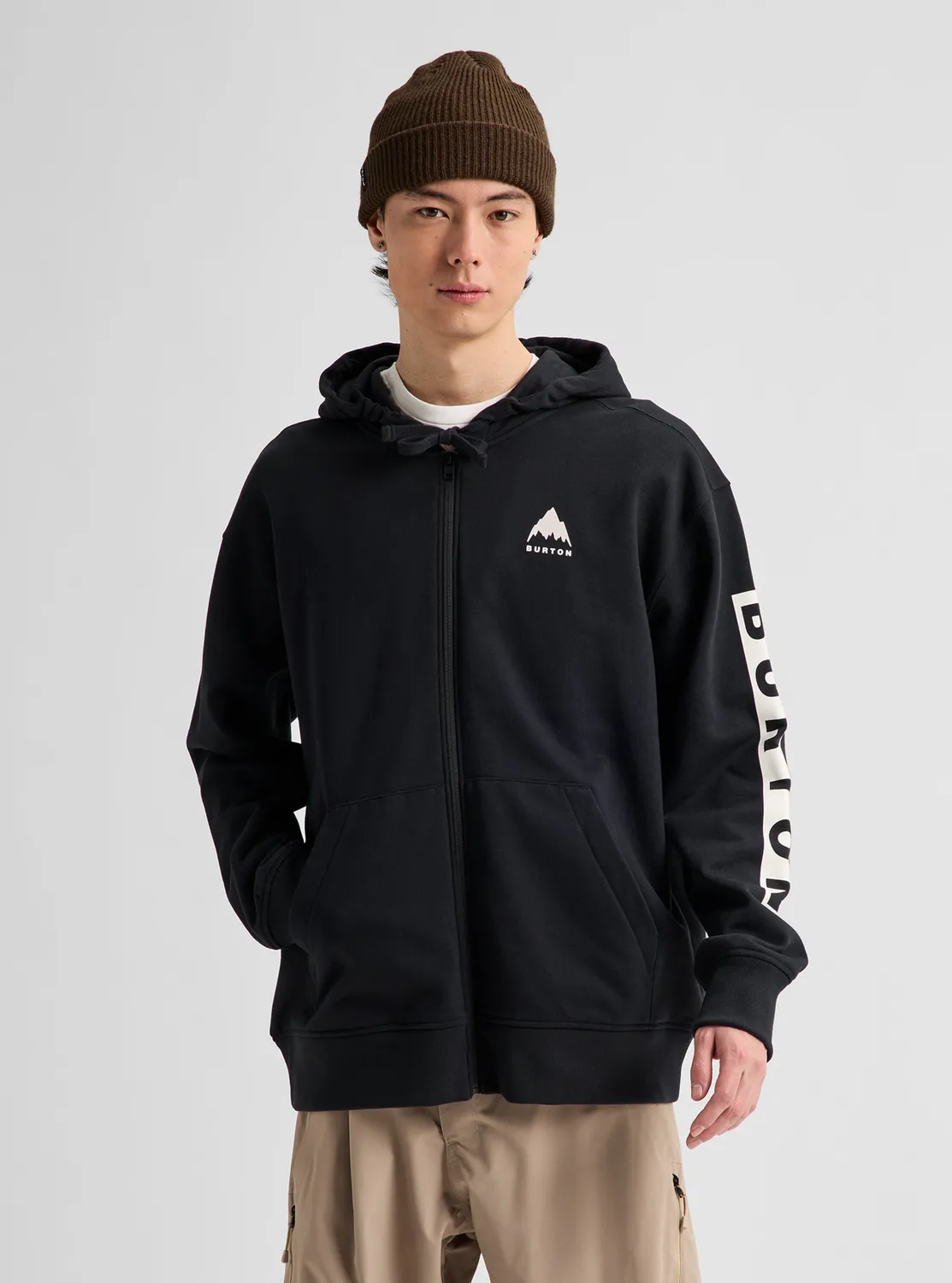 Burton Elite Full-Zip hoodie Dried Moss ekologisk