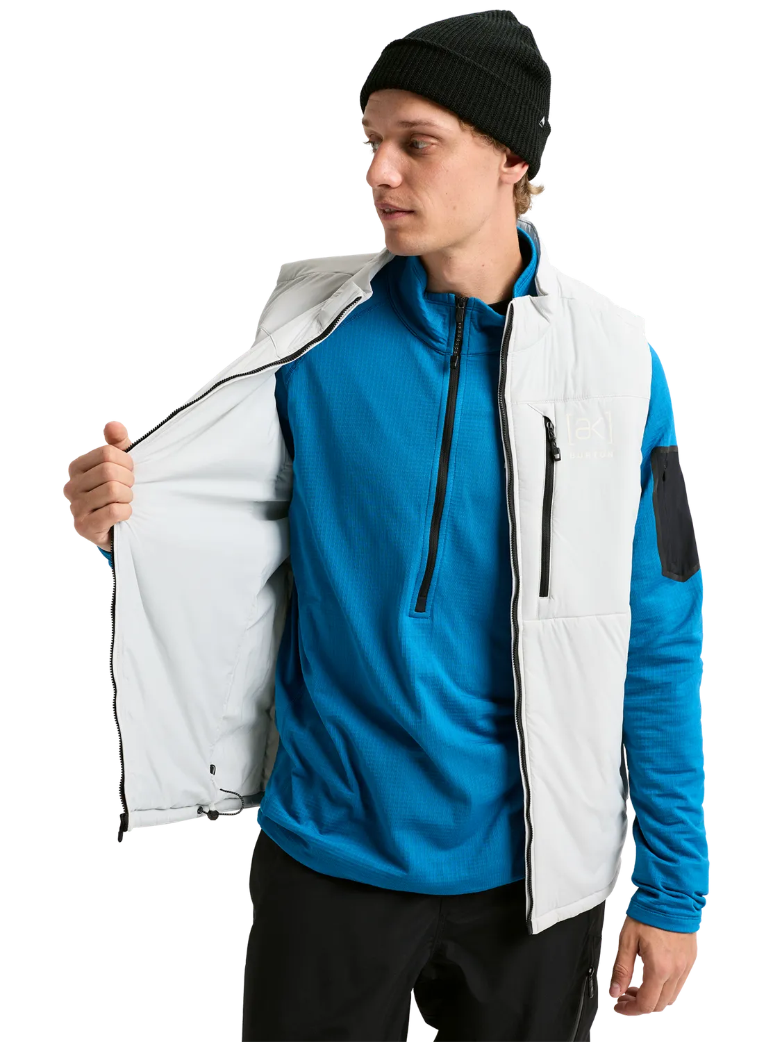 Burton [ak] Helium Stretch väst gray cloud lätt