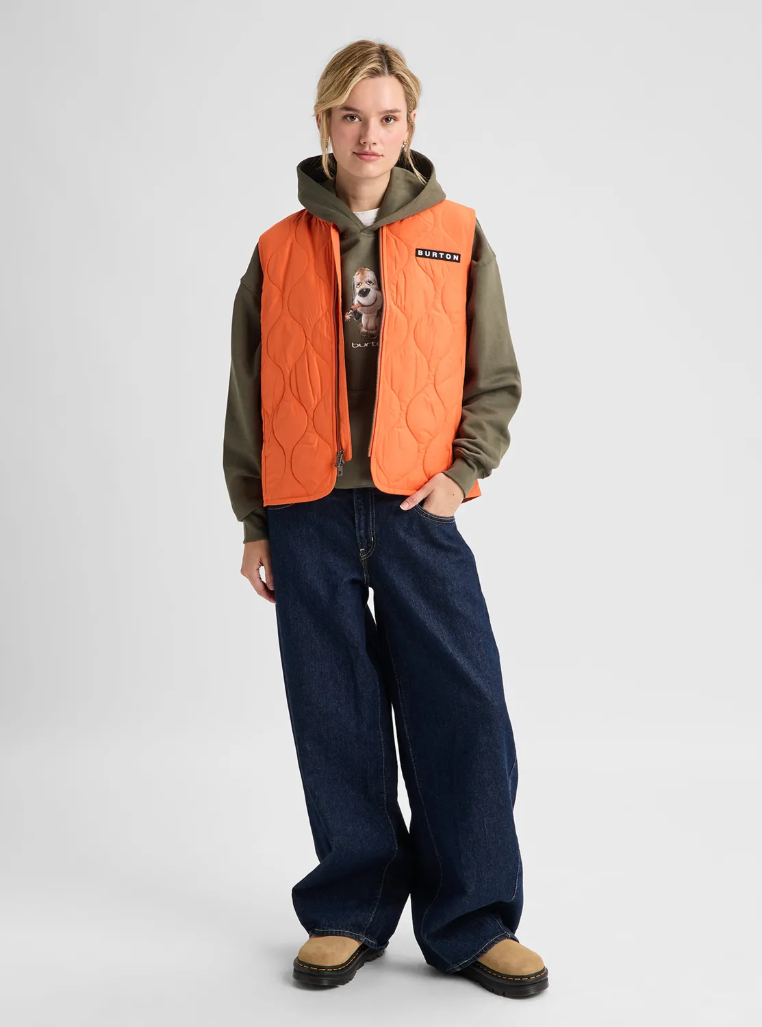 Burton Quilted Synthetic pufferväst dam True Black lätt