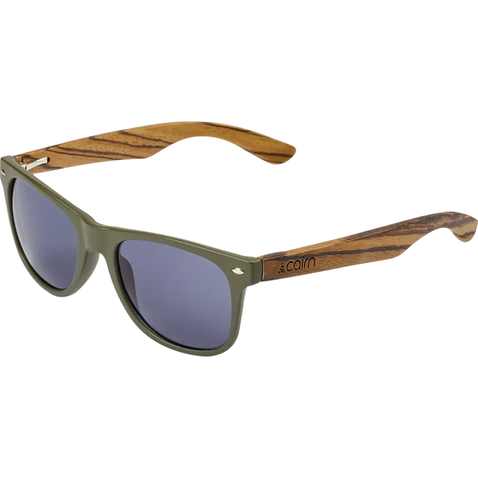 Cairn Hybrid Mat Khaki Wood solglasögon bambu