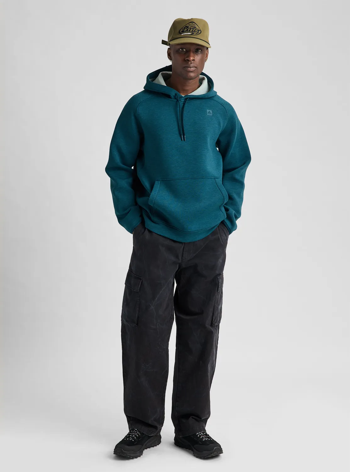 Burton SpaceCloud hoodie True Black Heather mjuk