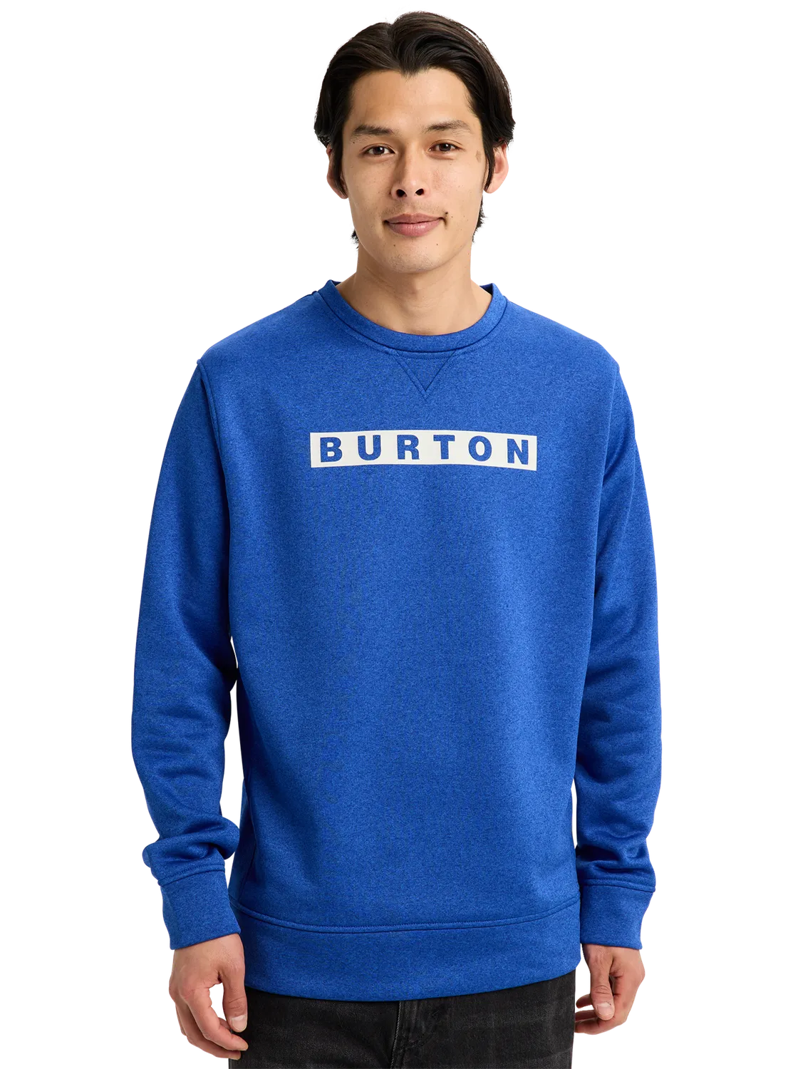 Burton Oak Pullover Crew tröja True Black Heather mjuk fleece