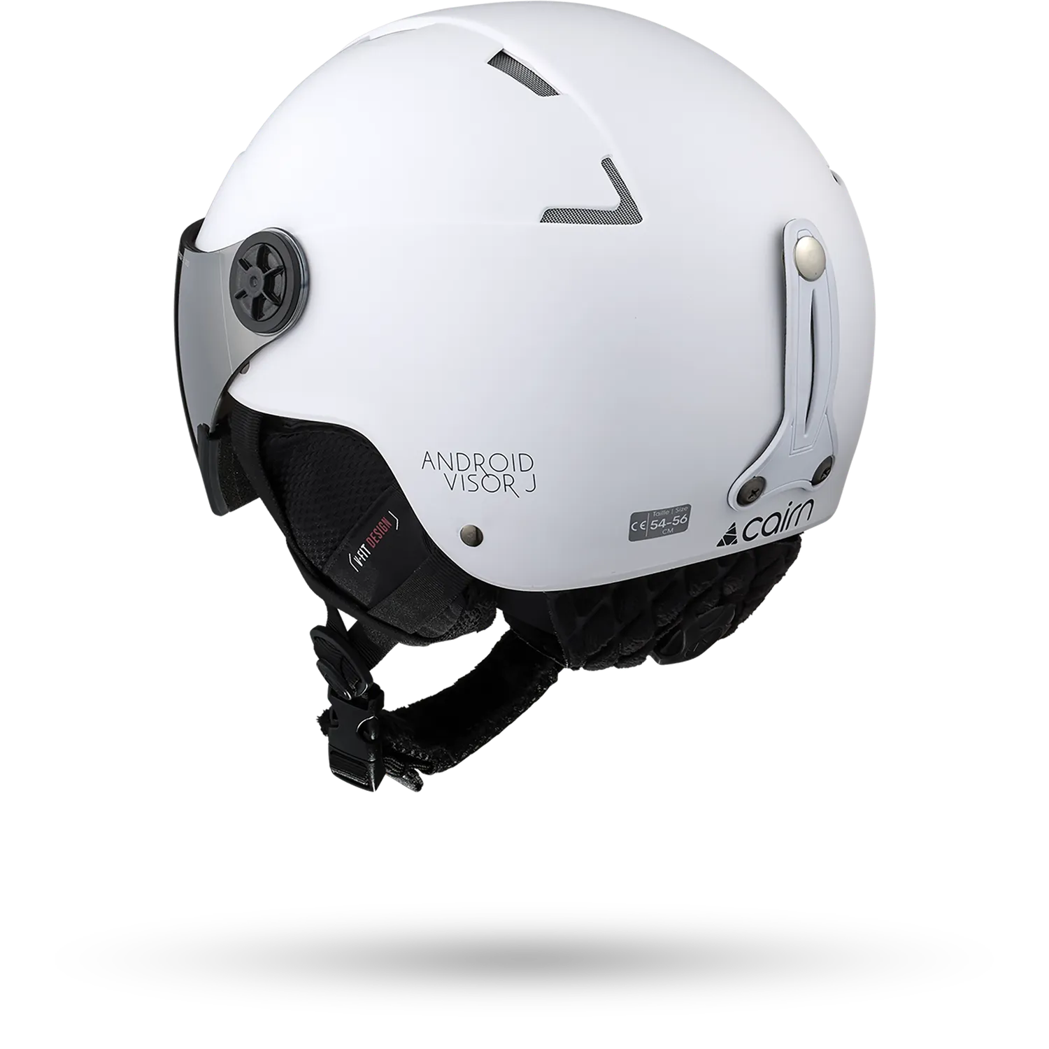 Cairn Android Visor J skidhjälm white visirhjälm barn