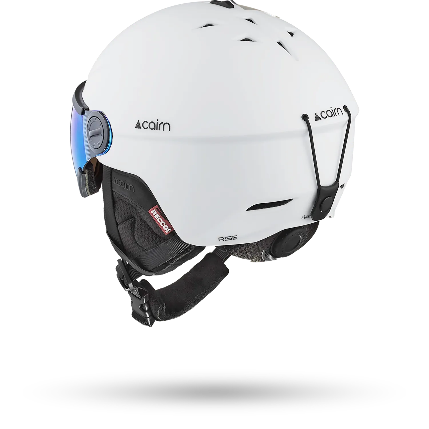 Cairn Rise Visor skidhjälm mat white