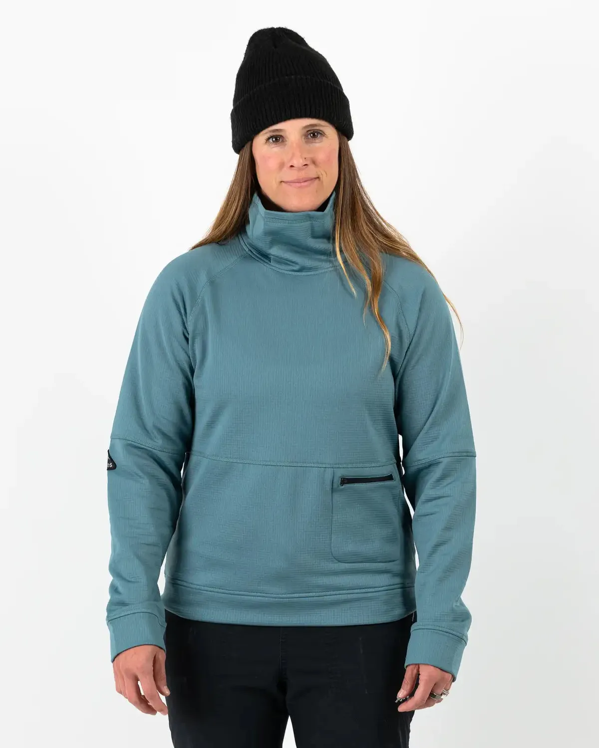 Jones Flagship Recycled Grid fleece dam stealth black