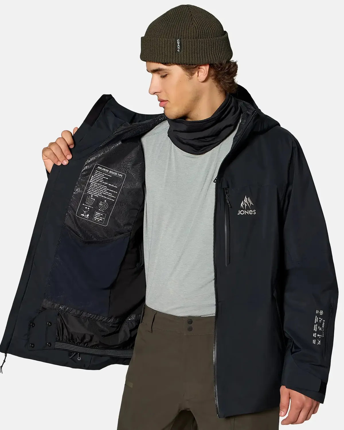Jones Deeper GORE-TEX skidjacka Stealth Black Primaloft