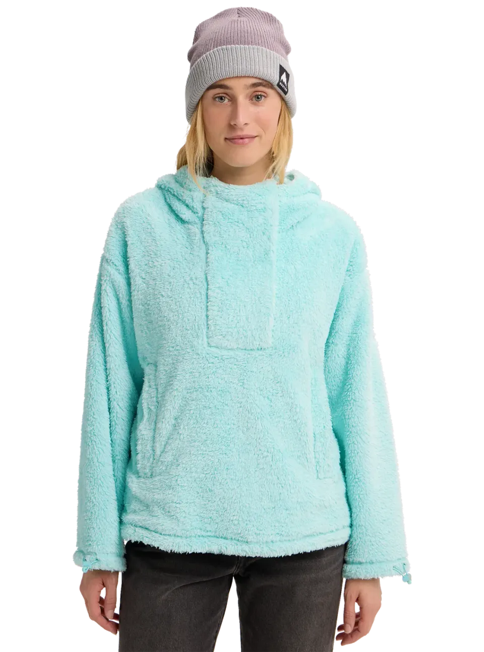 Burton Lemma fleece pullover dam ljus teal mjuk mellanlager