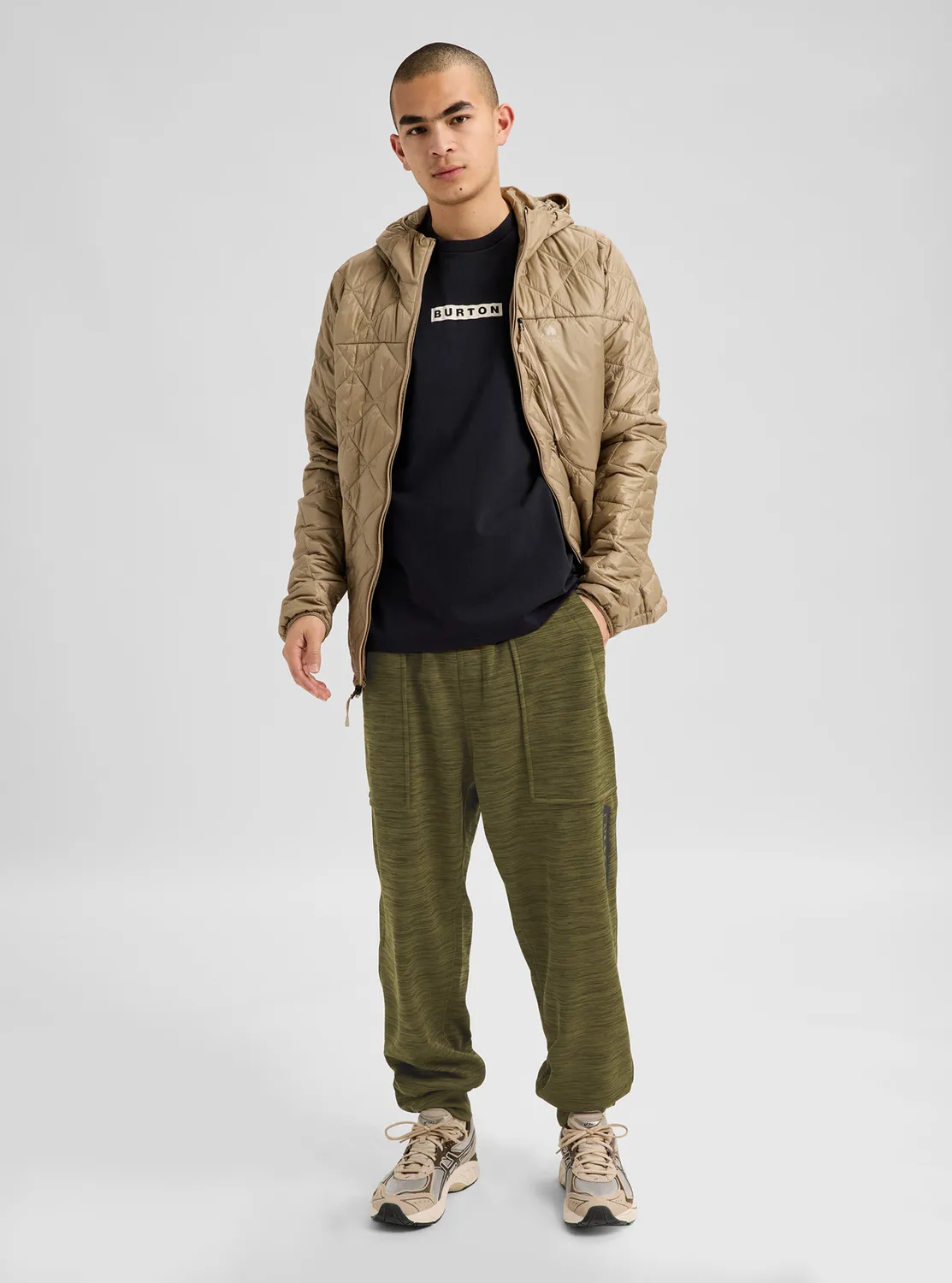 Burton Oak fleecebyxor Dried Moss Heather mjuka