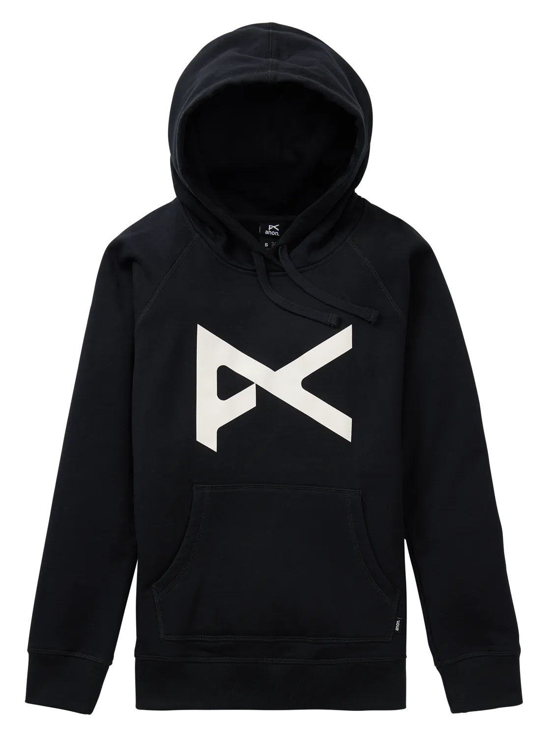 Anon Pullover damhoodie True Black ekologisk bomull