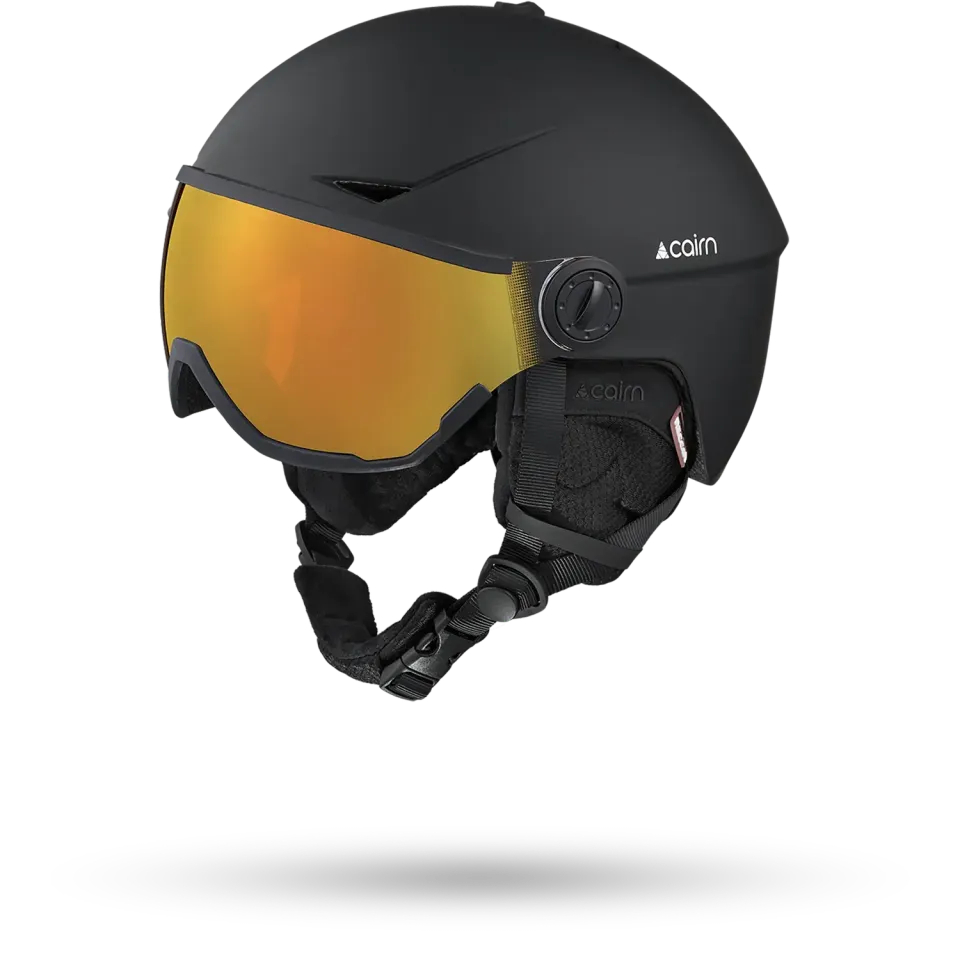 Cairn Rise Photochromic Pure Mat Black skidhjälm visir