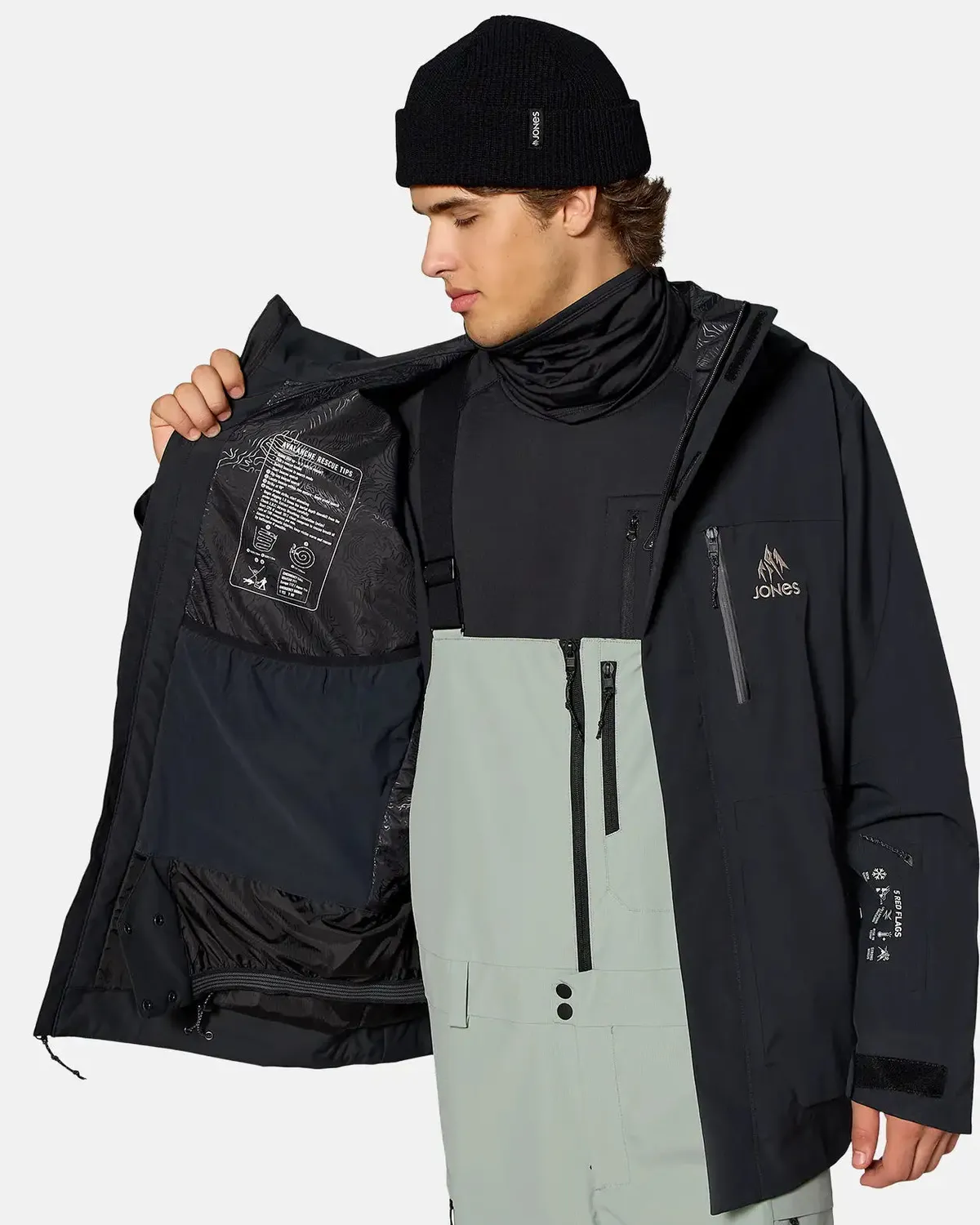 Jones MTN Surf skidjacka Stealth Black 20K isolerad