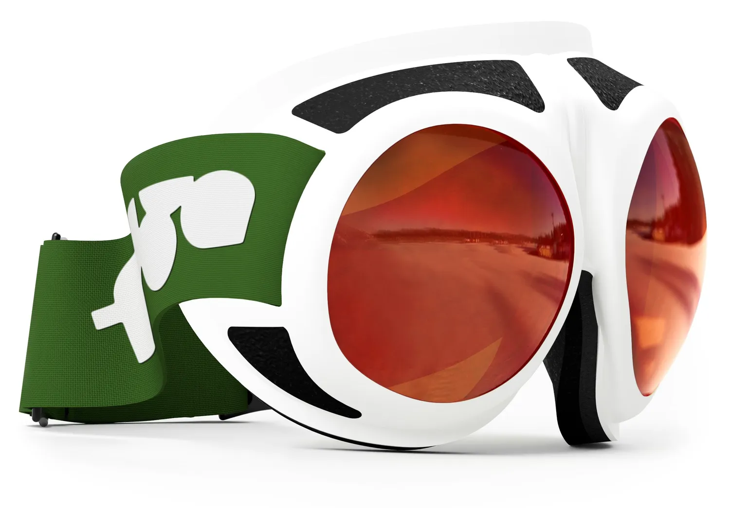 Rovfluga Goggles skidglasögon orange lins svart