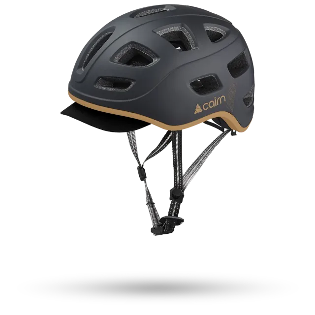 Cairn Quartz Mat Black Cognac cykelhjälm LED
